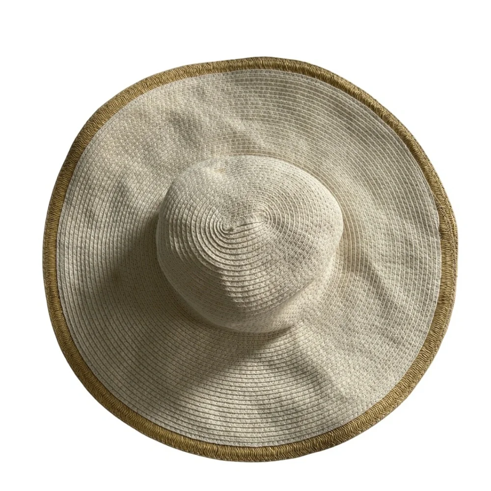 Beige Wide brimmed Floppy Sunhat